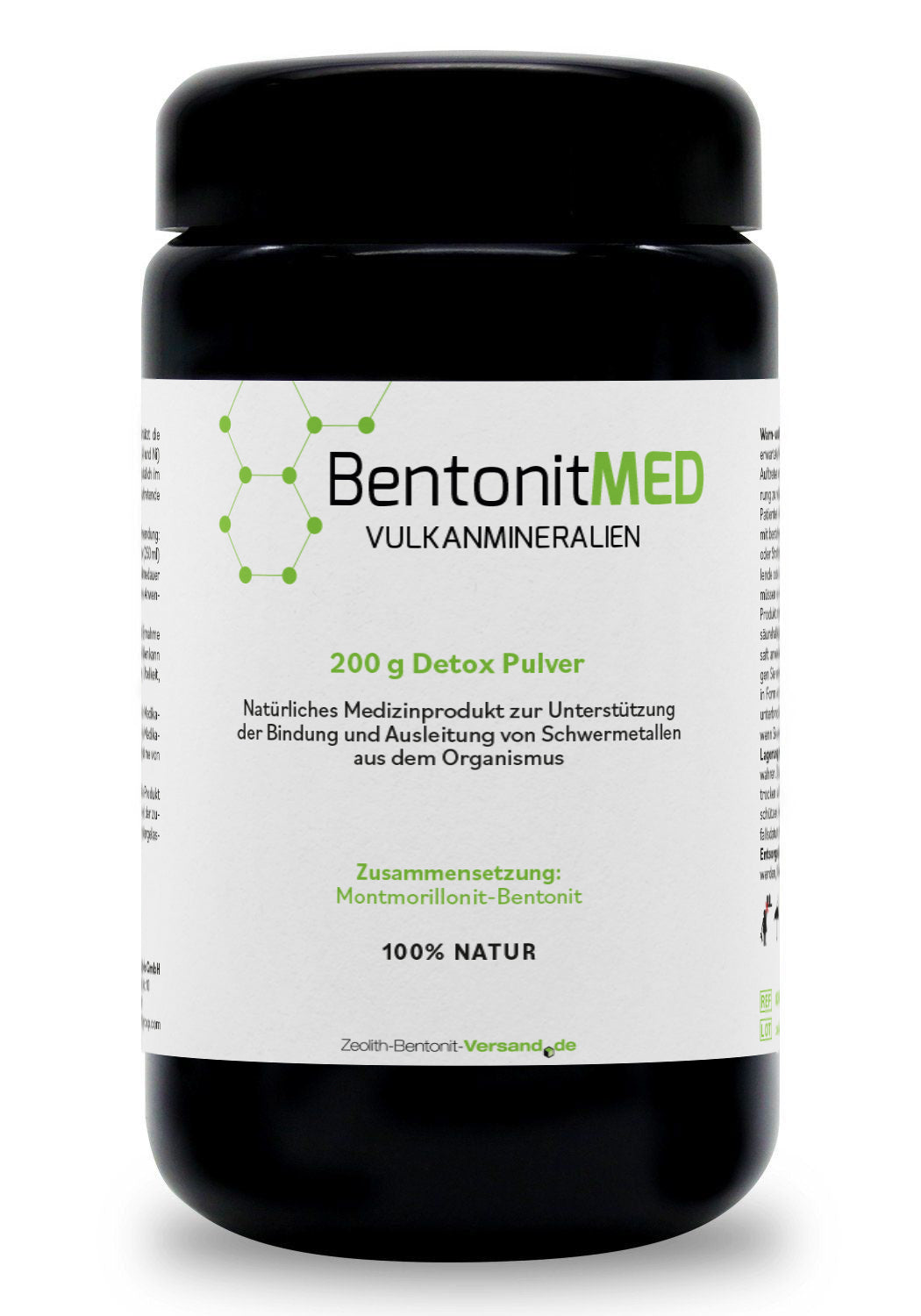 BentonitMED detox powder 200g in a Miron violet glass, medical device with CE certificate (17) 4.76/5.00