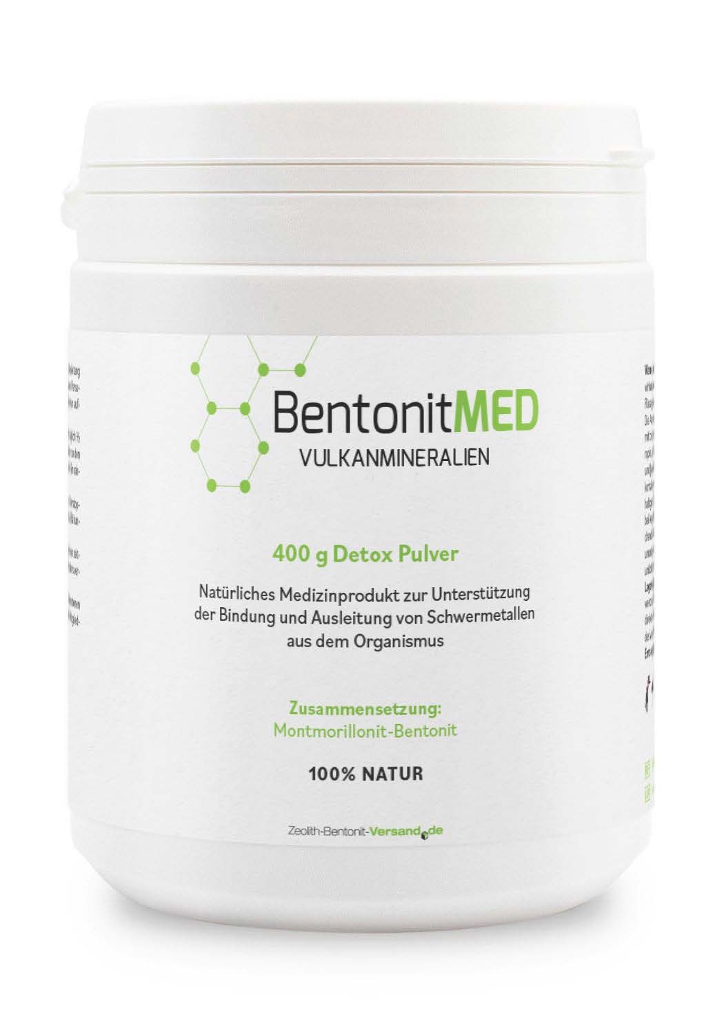 BentonitMED polvo detox 400g, producto sanitario con certificado CE
