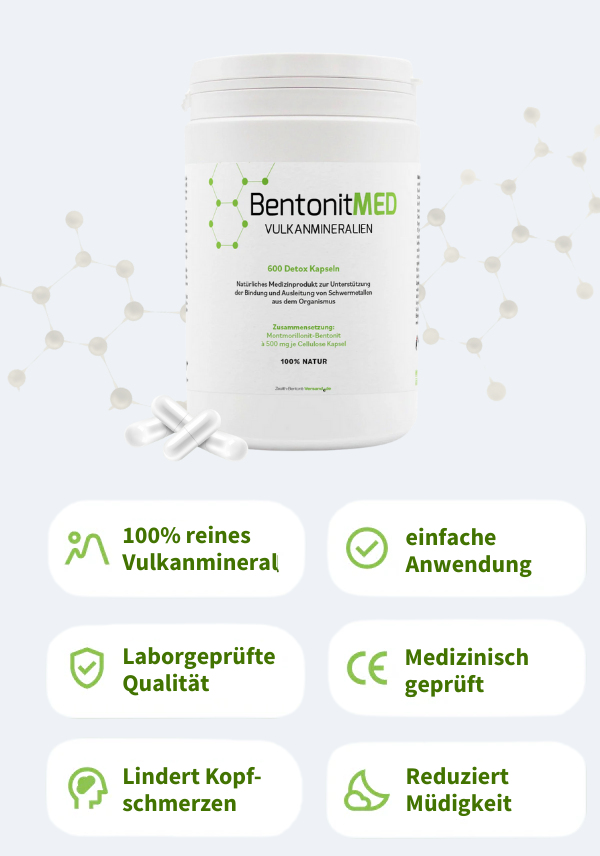 BentonitMED 600 detox capsules, medical device with CE certificate