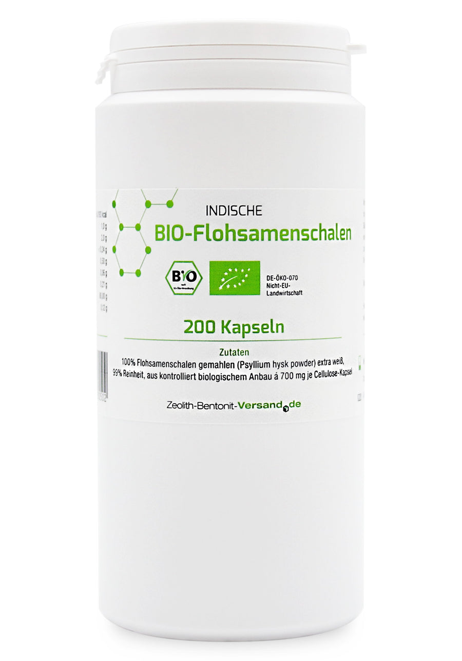 Buccia di Psillio indiano BIO 200 capsule (Psyllium), DE-ÖKO-070