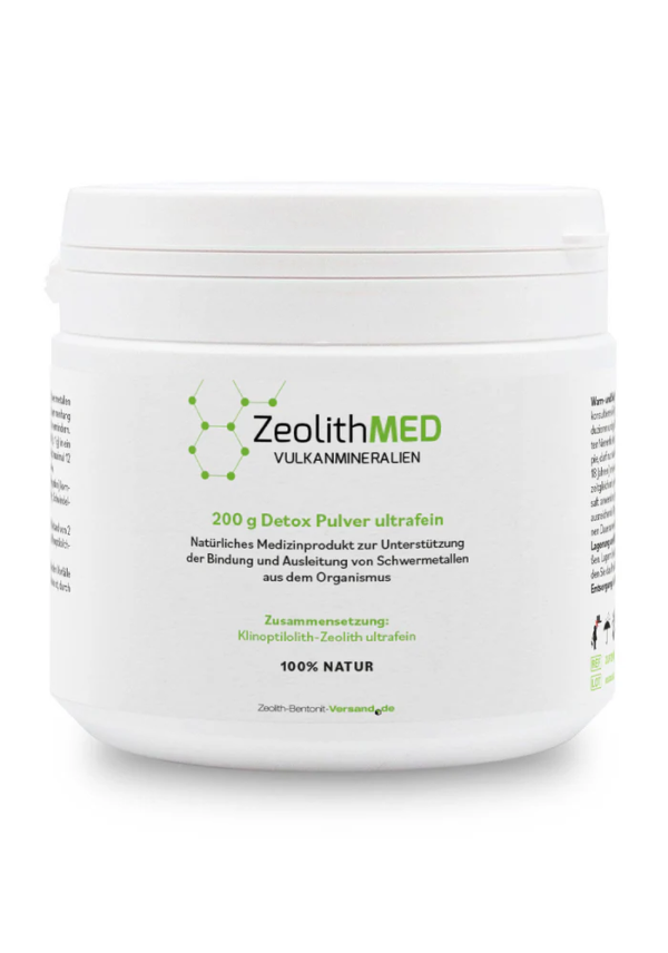 ZeolithMED Detox-Pulver ultrafein 200g, Medizinprodukt mit CE-Zertifikat