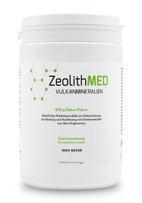 ZeolithMED polvere detox 650g, dispositivo medico con certificato CE