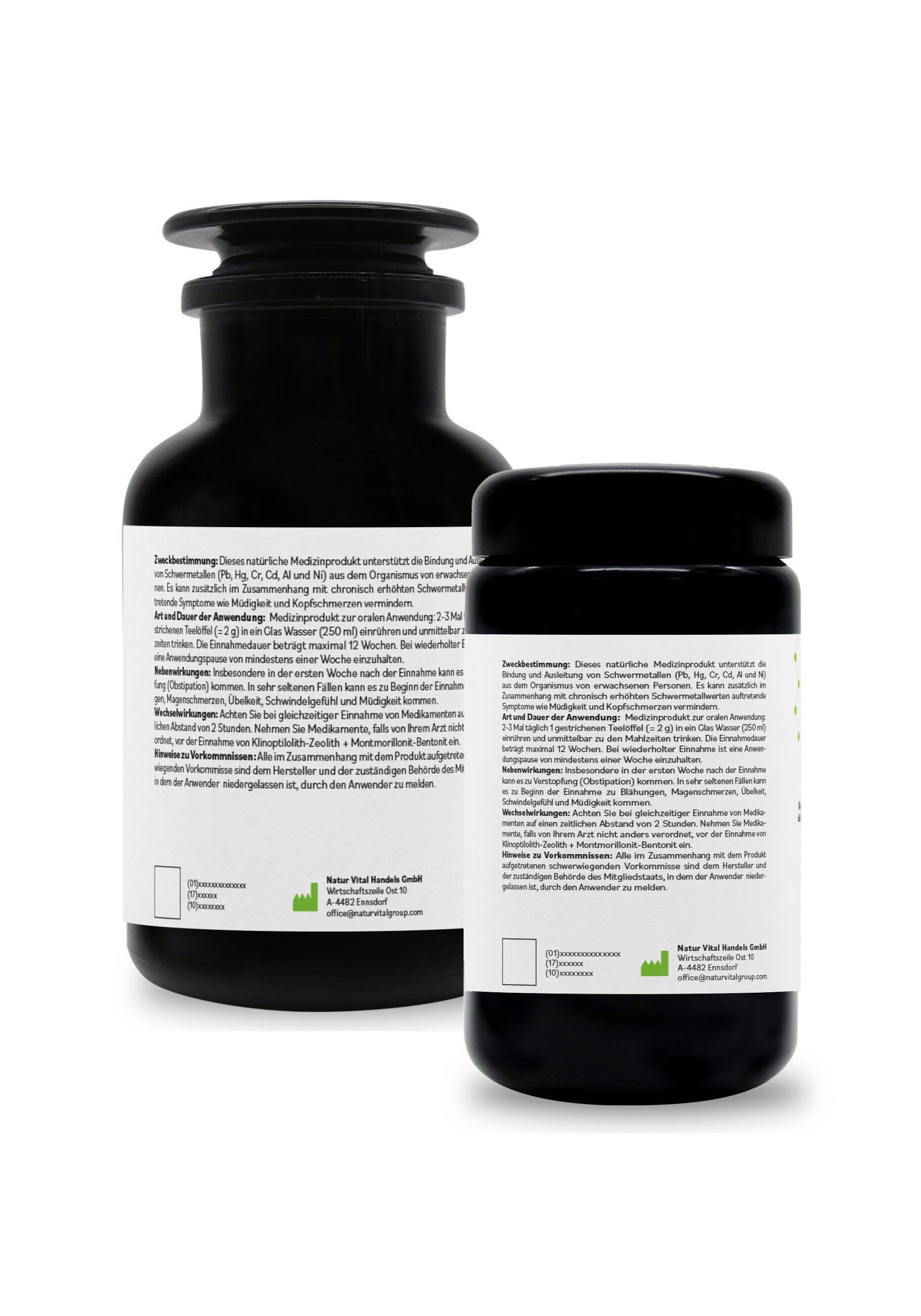 ZeoBent Detox-Pulver 200g + 650g im Sparpack, Medizinprodukt mit CE-Zertifikat