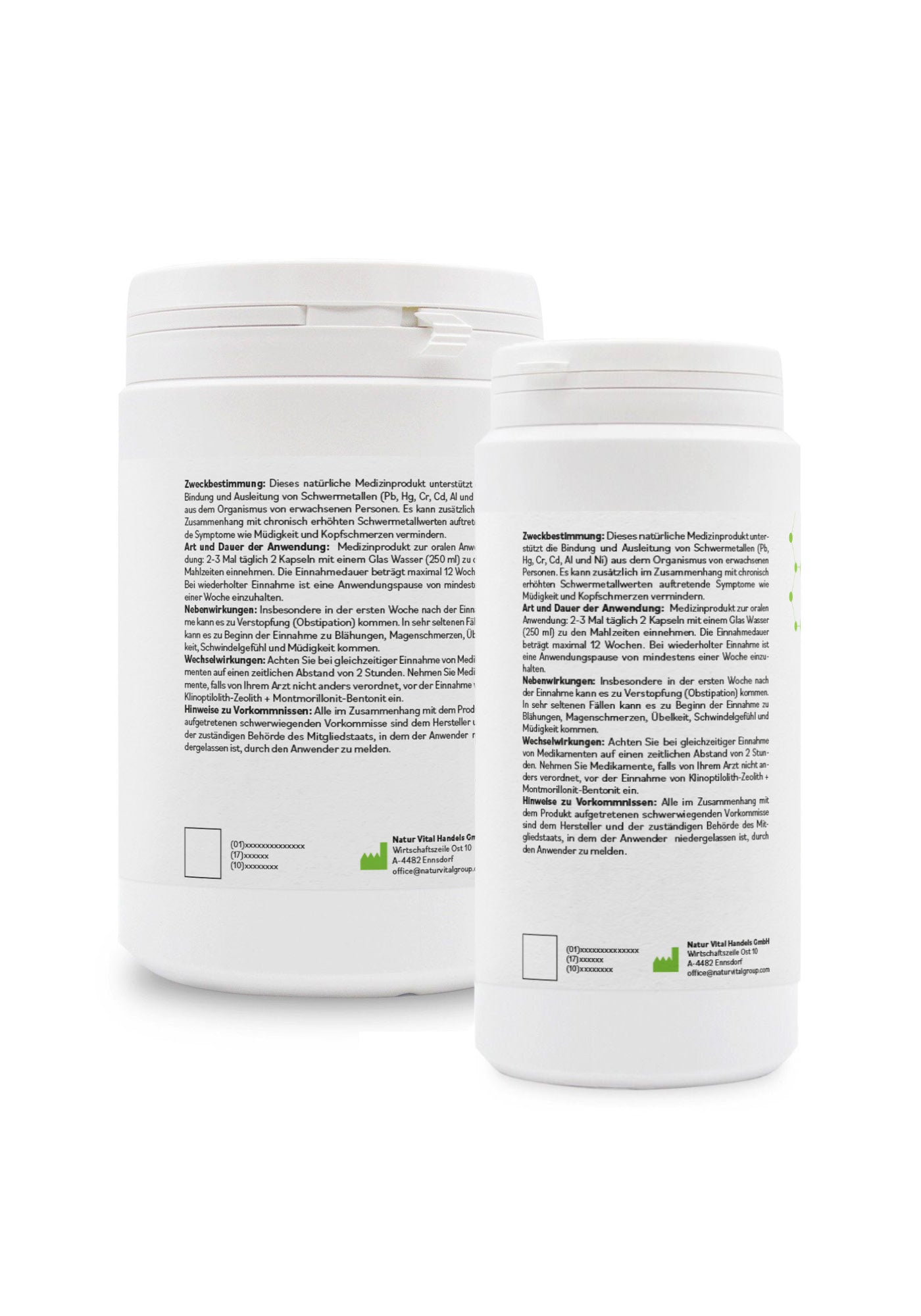ZeoBentMED 200 + 600 cápsulas detox en envase económico, producto sanitario con certificado CE