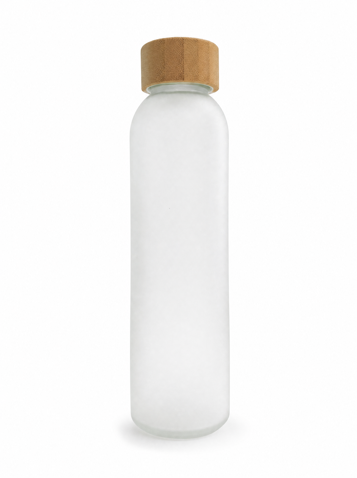 500ml Glas-Trinkflasche (weiß/transparent)