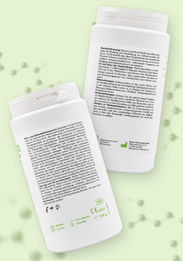 ZeolithMED 200 detox capsules, medical device with CE certificate