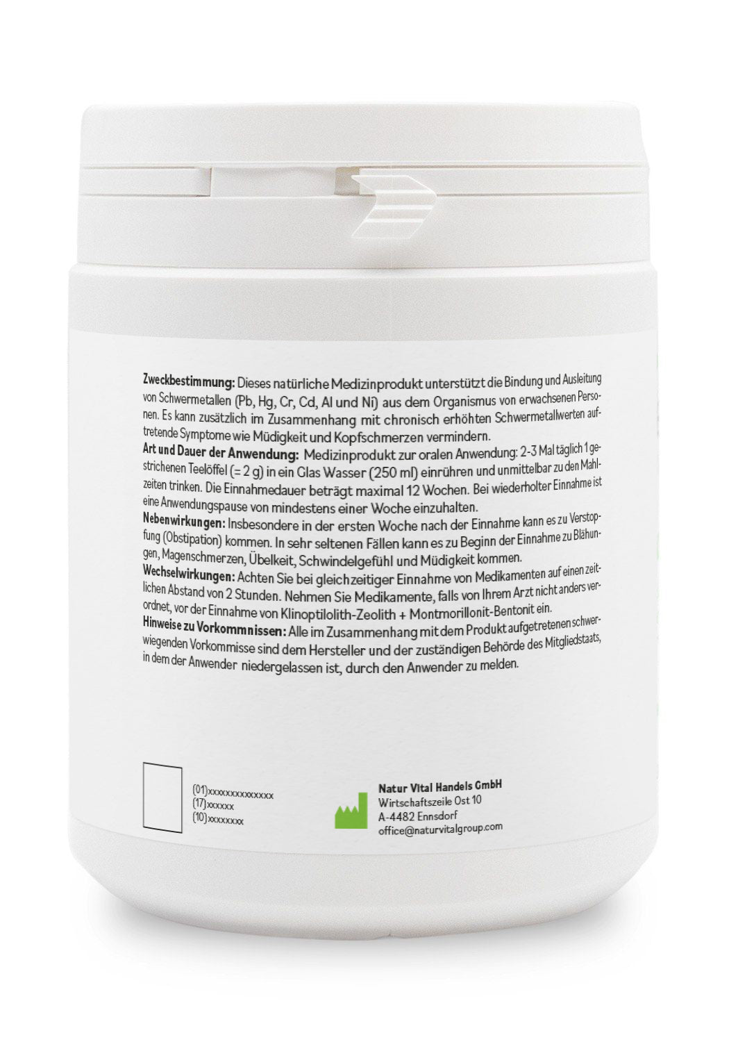 ZeoBentMED detox powder 400g, medical device with CE certificate