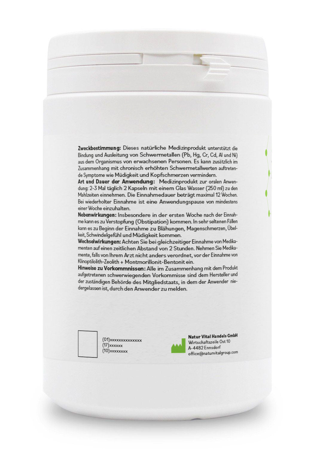 ZeoBentMED 600 Detox-Kapseln, Medizinprodukt mit CE-Zertifikat