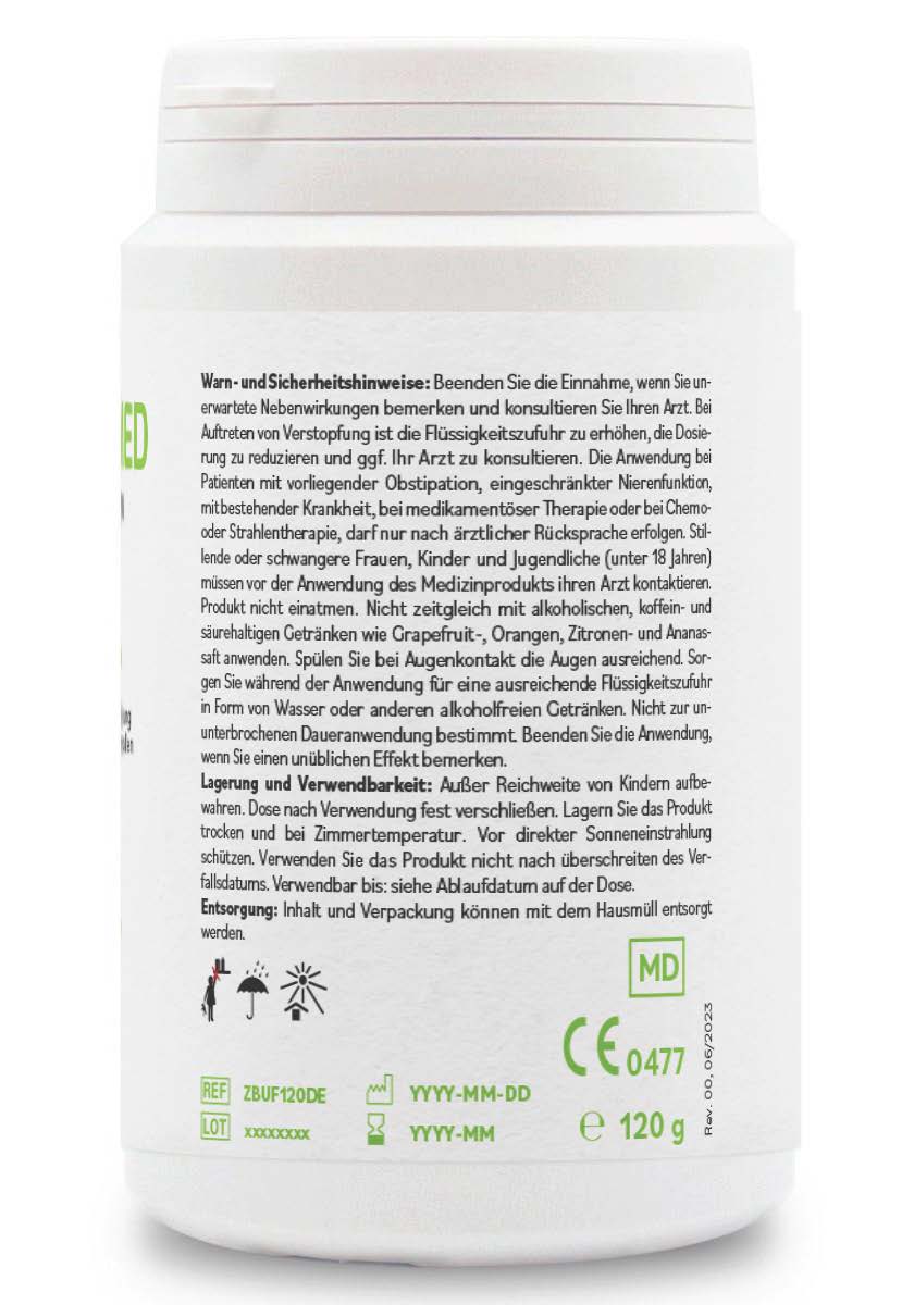 ZeoBentMED polvere detox ultra-fine 120g, dispositivo medico con certificato CE