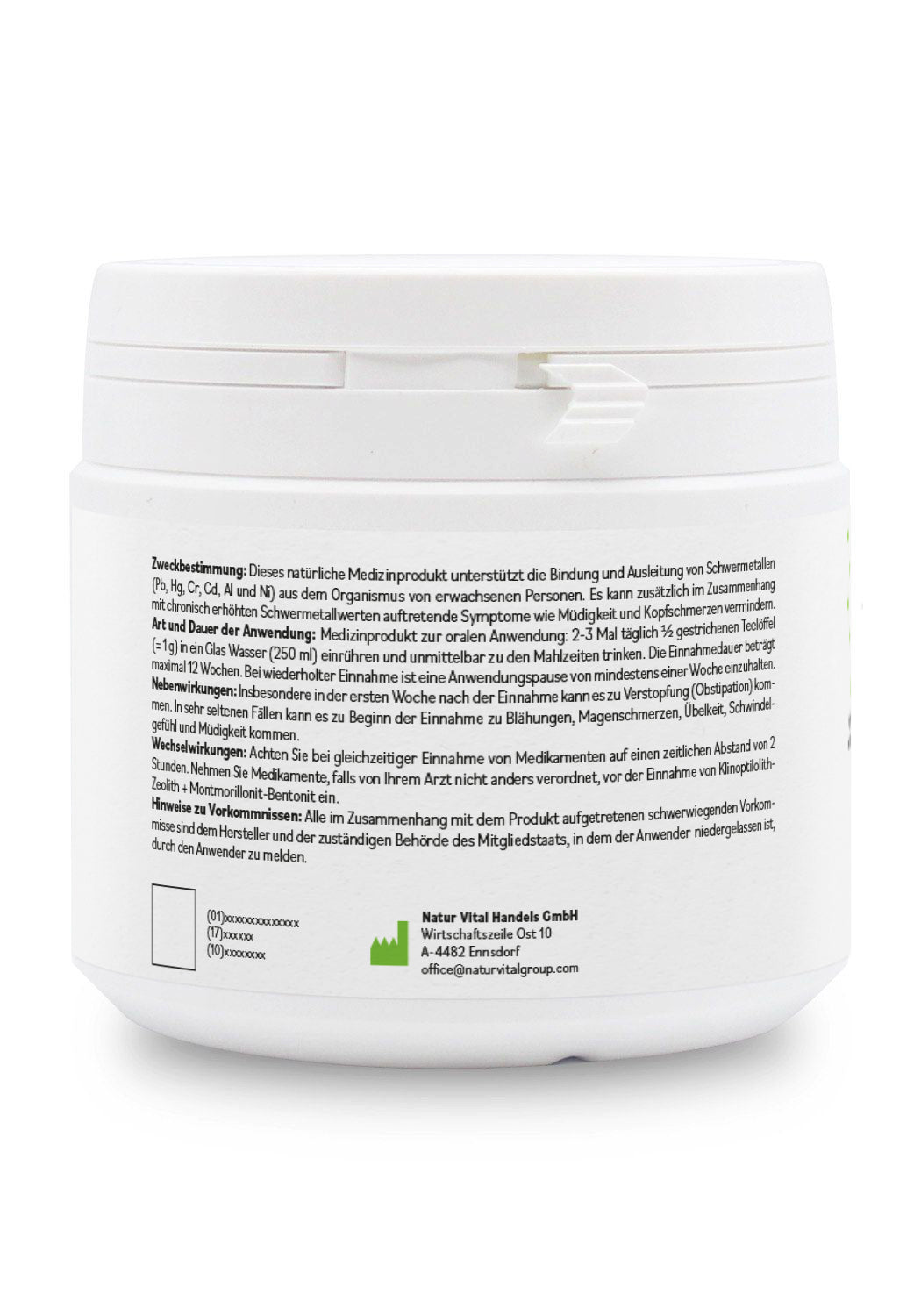 ZeoBentMED polvo detox ultrafino 200g, producto sanitario con certificado CE