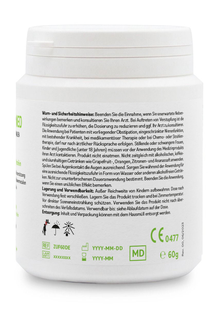 ZeolithMED Detox-Pulver ultrafein 60g, Medizinprodukt mit CE-Zertifikat