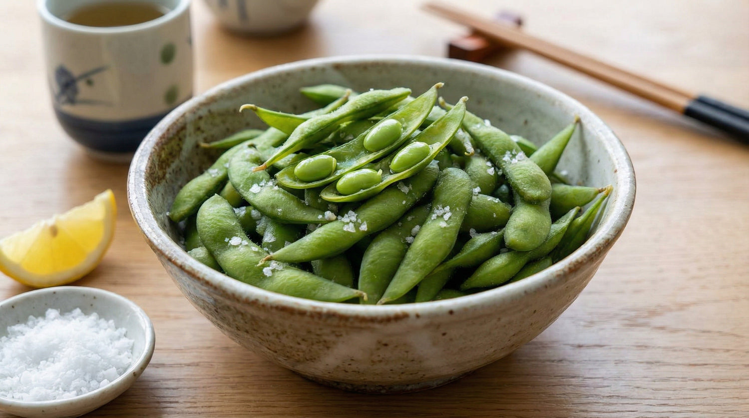 Edamame mit Meersalz