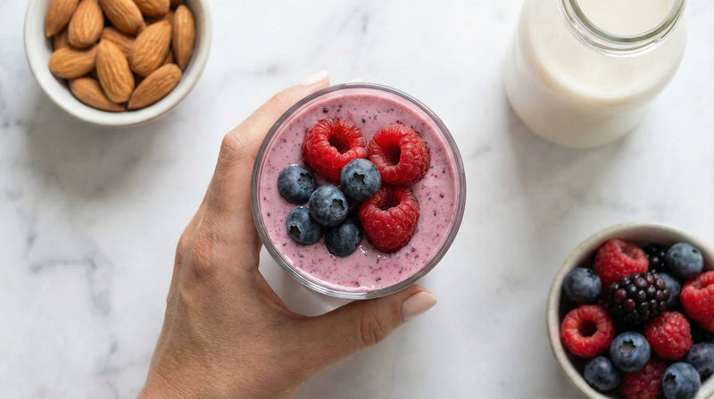 Cremiger Beeren-Smoothie mit Mandelmilch