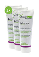 3x ZeolithMED toothpaste 75ml in a value pack, toothpaste without fluoride