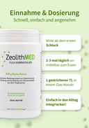ZeolithMED Detox-Pulver 200g, Medizinprodukt mit CE-Zertifikat