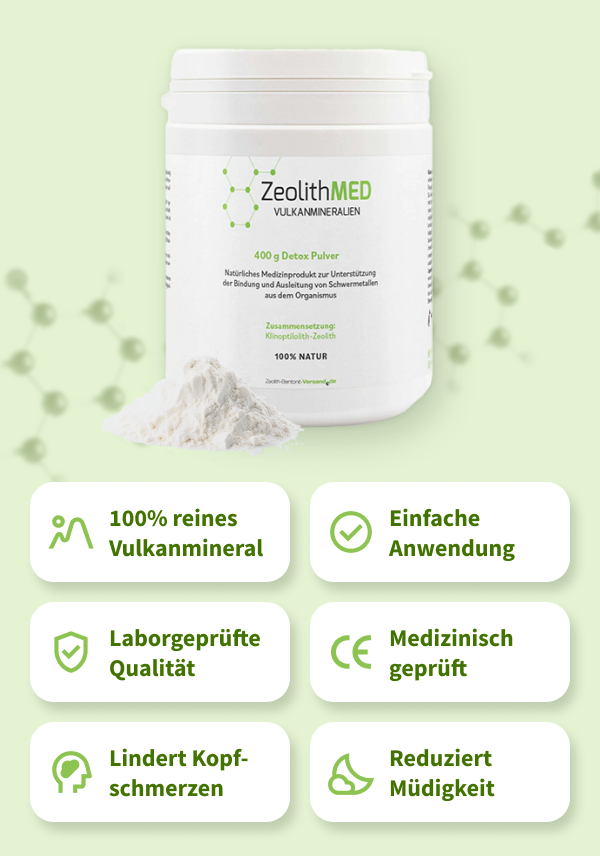 ZeolithMED polvere detox 400g, dispositivo medico con certificato CE