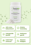 ZeolithMED Detox-Pulver 200g, Medizinprodukt mit CE-Zertifikat