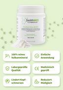 ZeolithMED Detox-Pulver ultrafein 60g, Medizinprodukt mit CE-Zertifikat