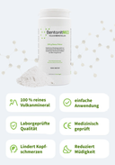 BentonitMED Detox-Pulver 200g, Medizinprodukt mit CE-Zertifikat