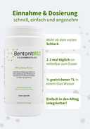 BentonitMED Detox-Pulver 200g, Medizinprodukt mit CE-Zertifikat