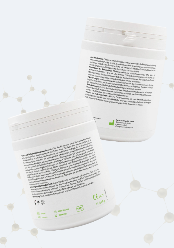 BentonitMED detox powder 400g, medical device with CE certificate