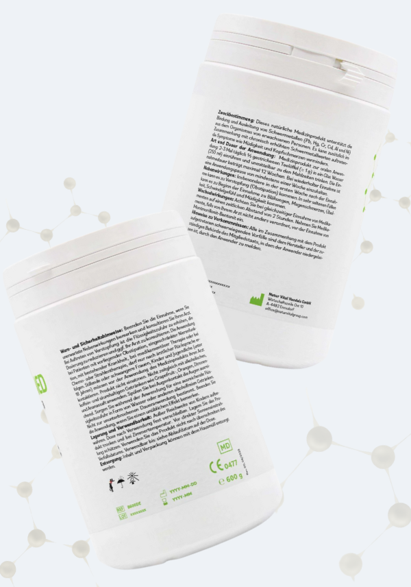 Rückseite der Verpackung mit Pflichtangaben