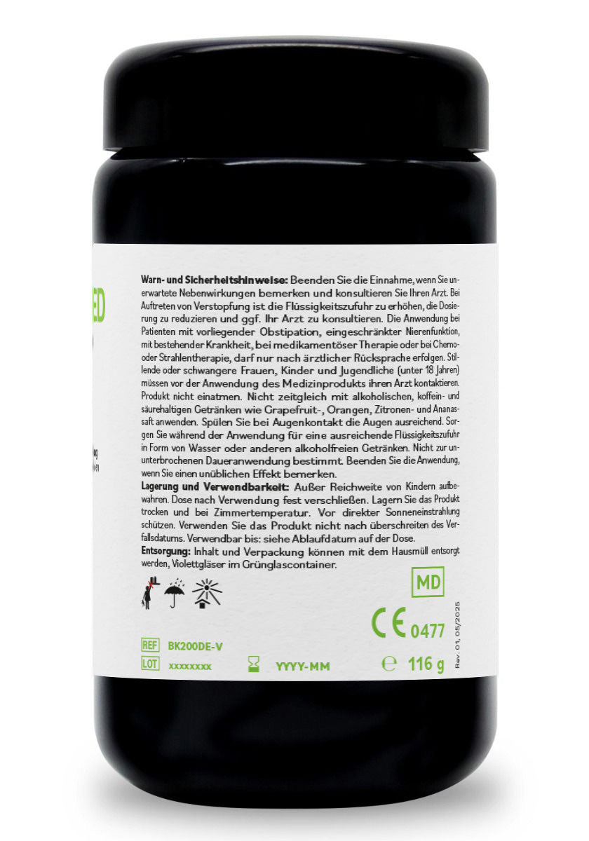 BentonitMED 200 capsule detox in Vetro violetto Miron, dispositivo medico con certificato CE