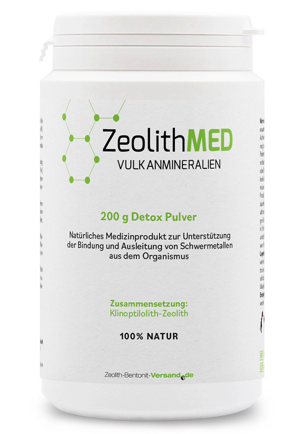 ZeolithMED Detox-Pulver 200g, Medizinprodukt mit CE-Zertifikat