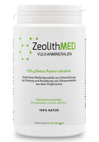 ZeolithMED polvere detox ultra-fine 120g, dispositivo medico con certificato CE