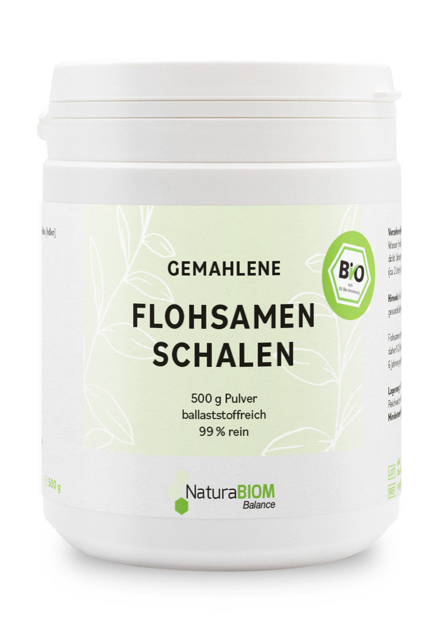 NaturaBiom_FlohsamenschalenPulver_500g_Dose_Ansicht_vorn