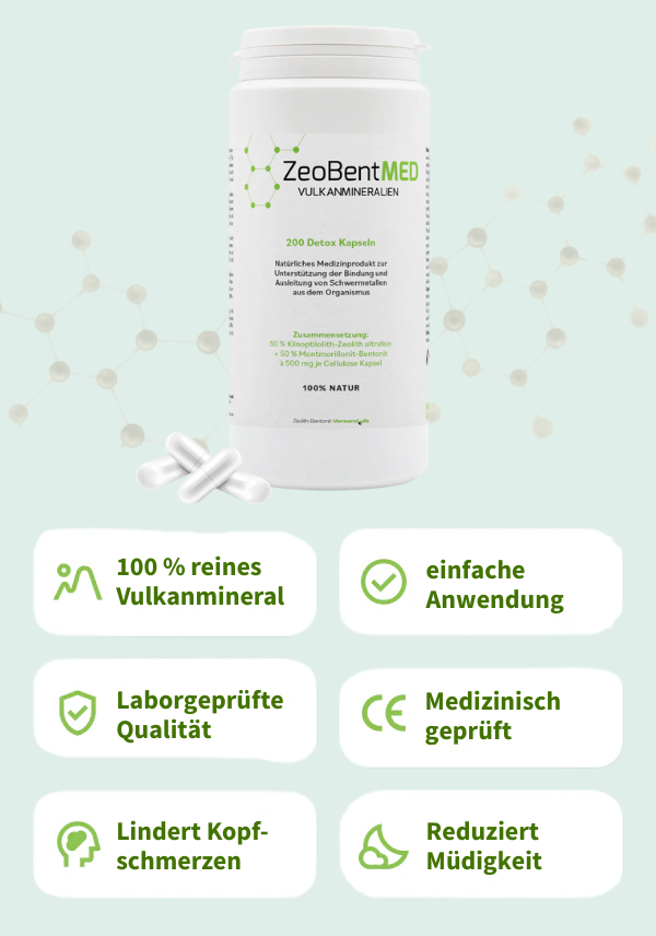 ZeoBentMED 200 capsule detox, dispositivo medico con certificato CE