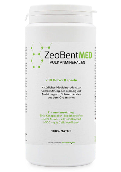 ZeoBentMED 200 capsule detox, dispositivo medico con certificato CE