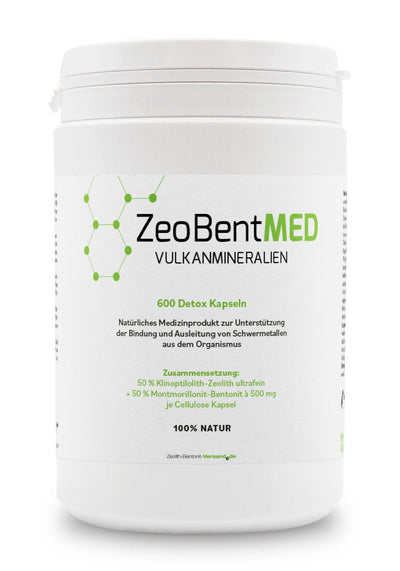ZeoBentMED 600 capsule detox, dispositivo medico con certificato CE