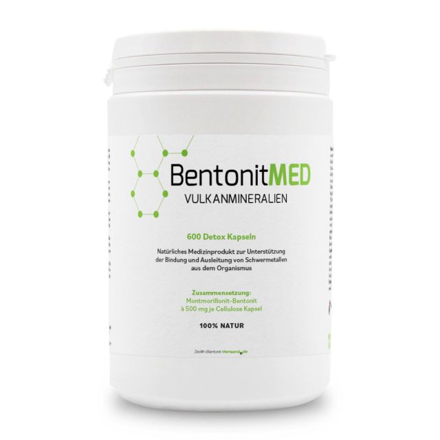 BentonitMED 600 detox capsules, medical device with CE certificate