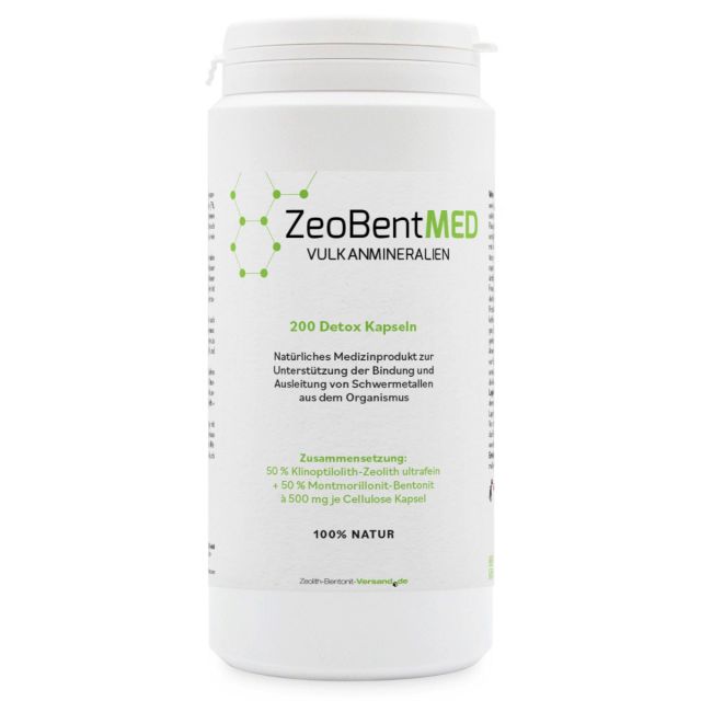 ZeoBentMED 200 detox capsules, medical device with CE certificate