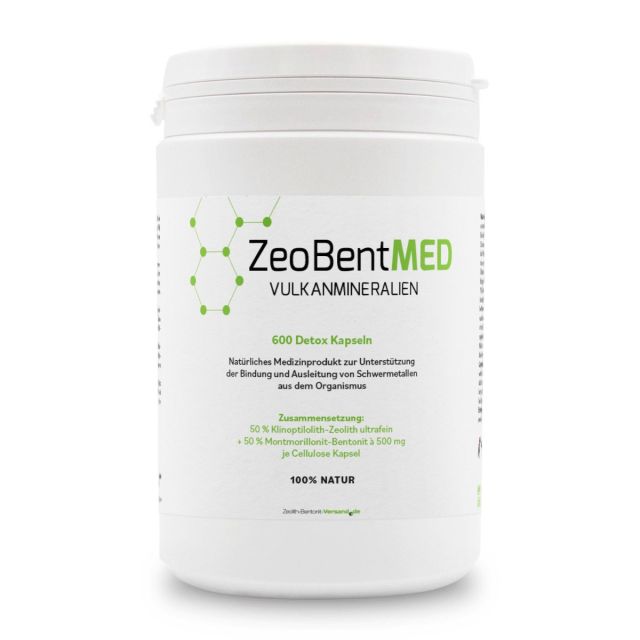 ZeoBentMED 600 detox capsules, medical device with CE certificate