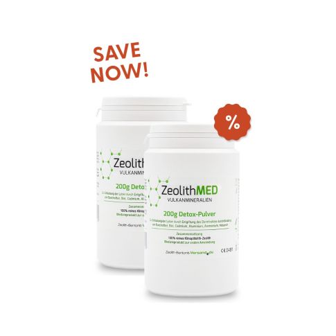 2x Zeolite MED detox powder 200gin economy pack, Medical device